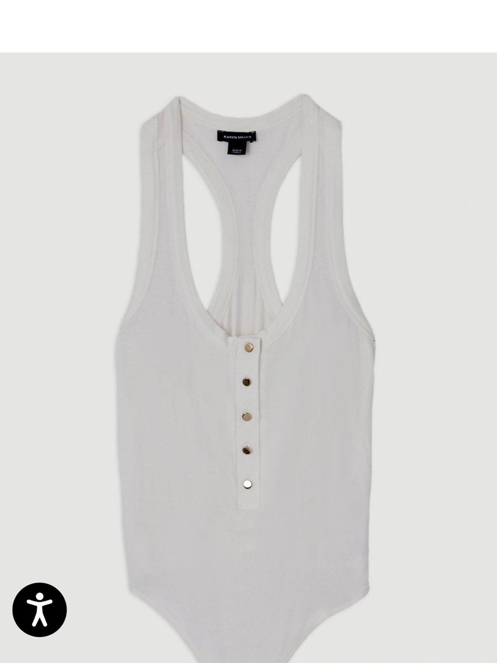Karen Millen rib jersey bodysuit - Picture 3 of 6